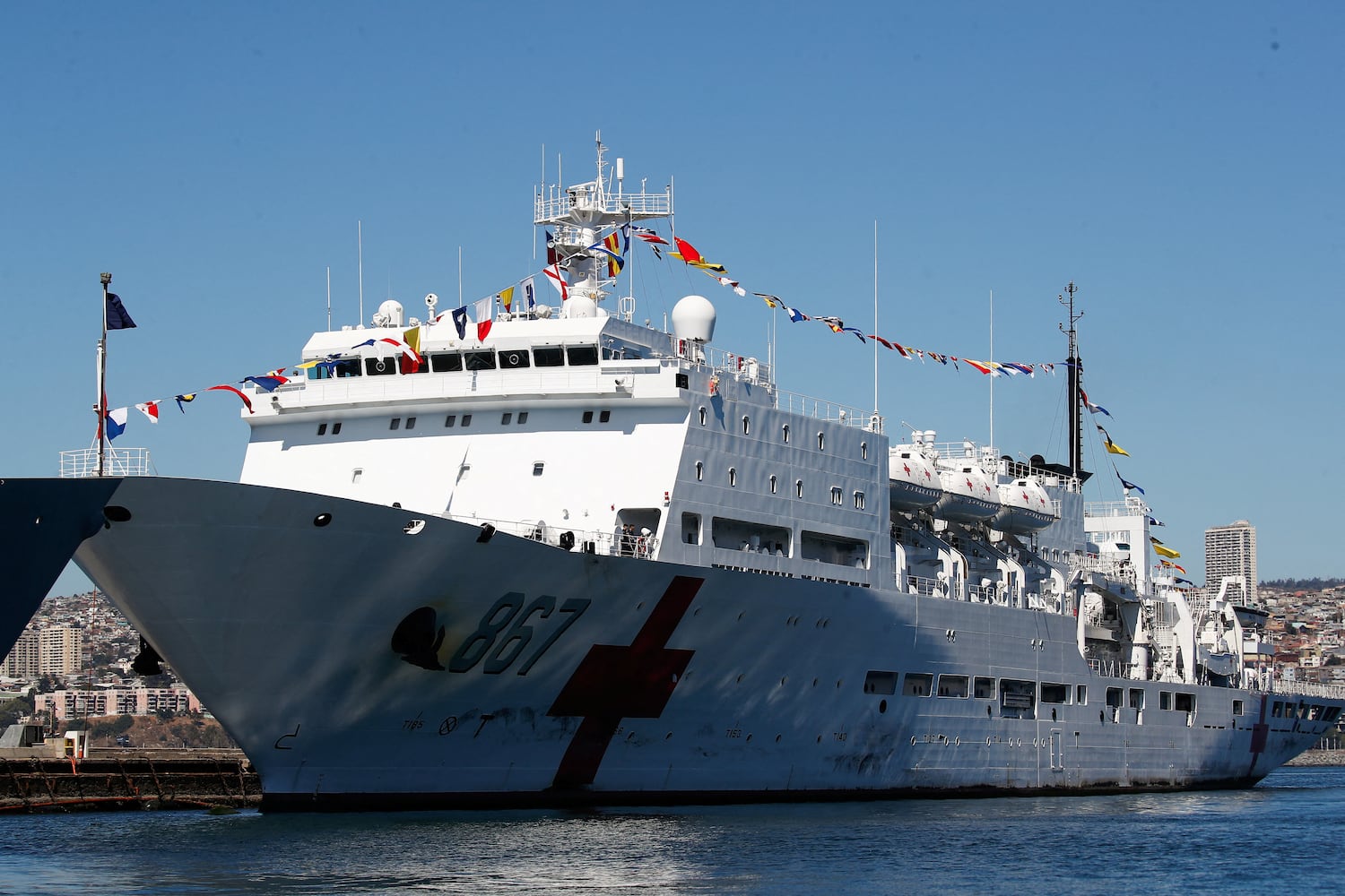 Chinese medical ship Silk Road Ark, after arriving at the port city of Valparaiso, Chile, March 1, 2026.