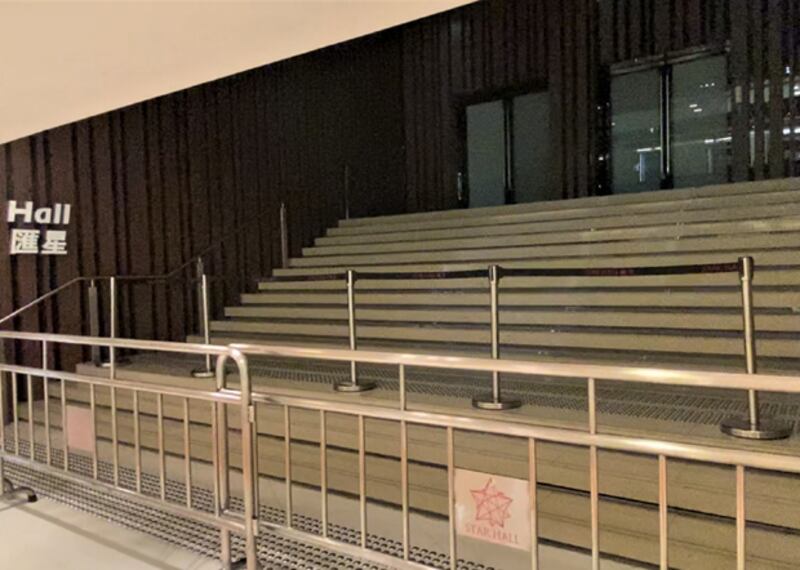 九展中心用作檢測的「匯星」場地位於三樓。（李智智 攝）