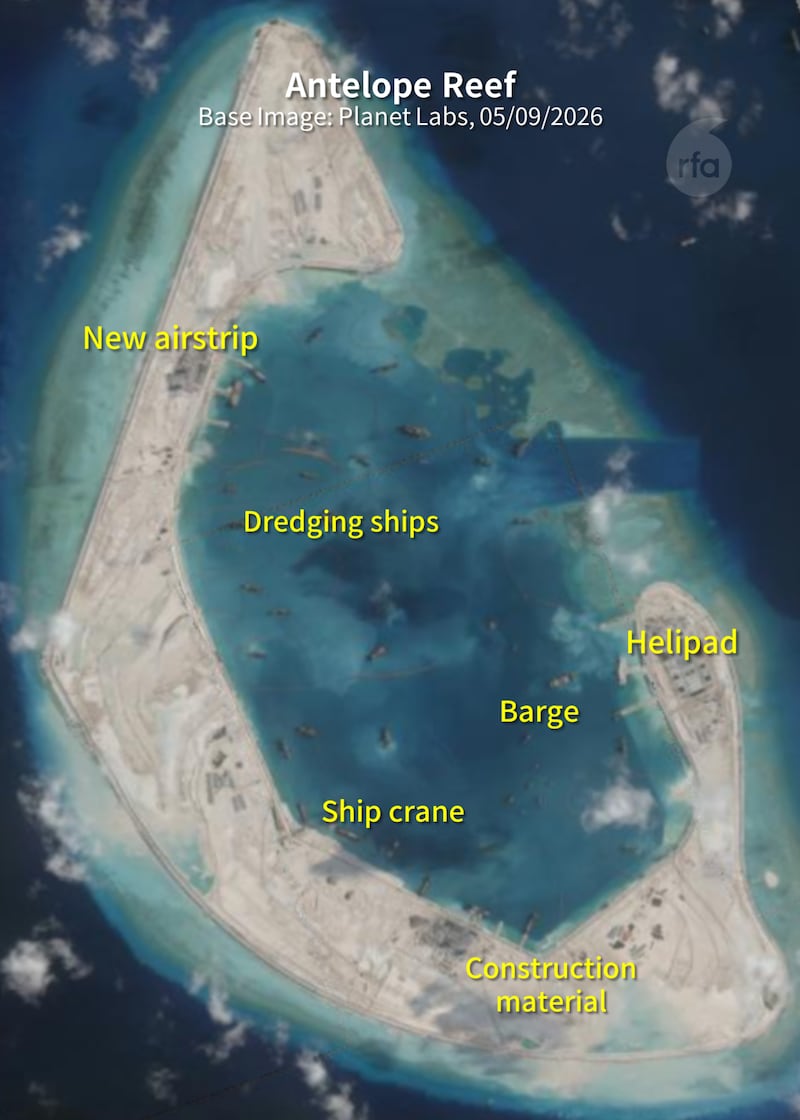 Antelope Reef is China’s newest artificial island in the South China Sea. Analysts say the outpost could strengthen Beijing’s administrative presence and maritime surveillance in the disputed Spratly Islands.