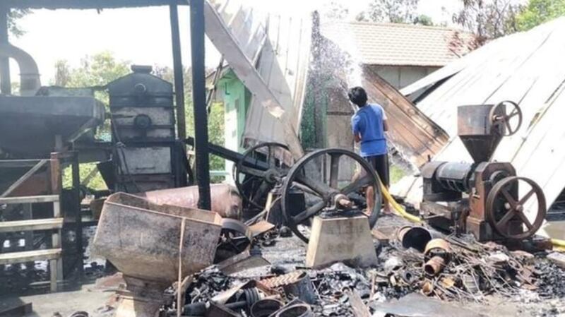 magway village fire