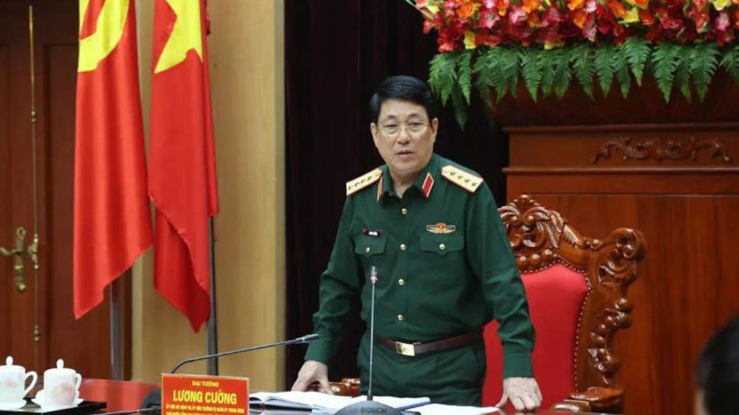Tân chủ tịch nước Lương Cường từng giữ chức Bộ trưởng Quốc phòng. Ảnh: Chinh phủ