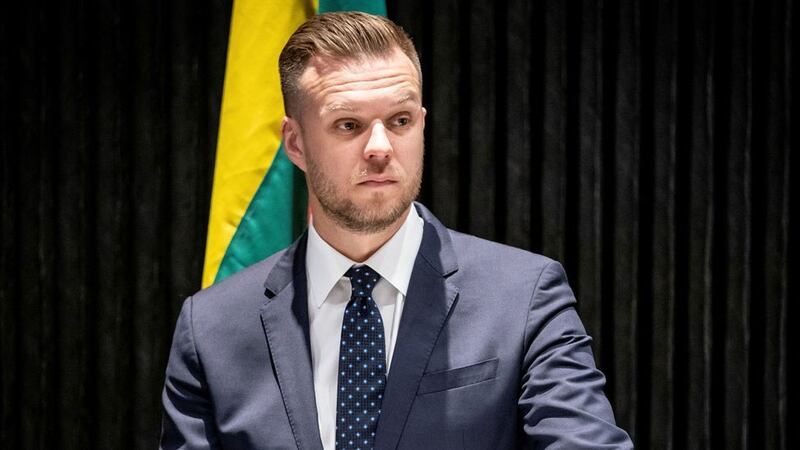 立陶宛外交部长蓝斯柏吉斯（Gabrielius Landsbergis）。（路透社）