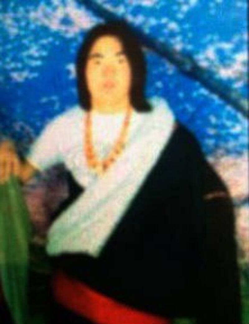 图片：2013年1月18日自焚身亡的四川省阿坝州红原县瓦切乡藏人珠乔遗照。（受访人提供）