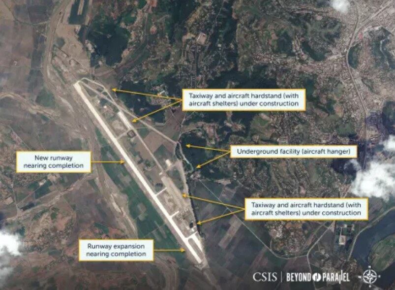 CSIS 산하 비욘드 패럴렐이 최근 공개한 북한 평안남도 순천공군기지 위성사진