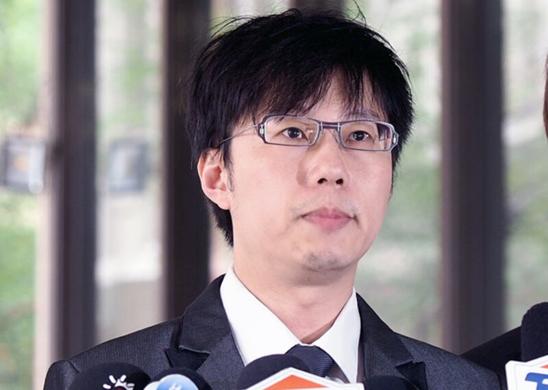 2019年12月26日,罷免韓國瑜領銜人陳冠榮︰罷免韓國瑜才能導正境外勢力「紅媒」滲透台灣的損害。(鍾廣政 攝)
